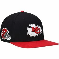 Hot Sale 💯 Unbranded Men's Pro Standard Black/Red Kansas City Chiefs 2Tone Snapback Hat 👏