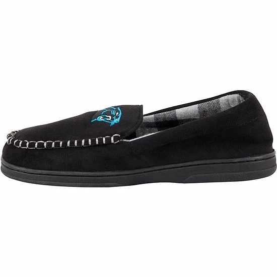 Wholesale 🔔 Unbranded Men's FOCO Carolina Panthers Team Logo Flannel Moccasin Slippers 🛒 - Image 3