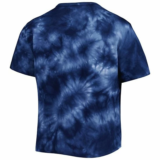 New 🎁 Unbranded 👩 Women's ZooZatz Navy North Carolina Tar 👠 Heels Cloud-Dye Cropped T-Shirt 👍 - Image 4