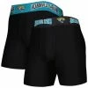 Outlet ⌛ Unbranded Men's Concepts Sport Black/Teal Jacksonville Jaguars 2-Pack Boxer Briefs Set 👏
