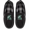 Outlet 😀 Unbranded Men's FOCO Michigan State Spartans Team Logo Flannel Moccasin Slippers ✔️