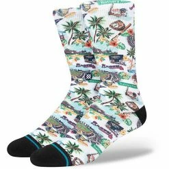 Wholesale 🎉 Unbranded Men's Stance X Reyn Spooner White Atlanta Braves 2022 MLB All-Star Game Tri-Blend Crew 🧦 Socks 🎁