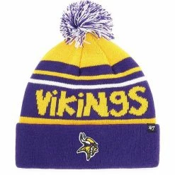 Best Pirce 🤩 Unbranded Youth '47 Gold/Purple Minnesota Vikings Playground Cuffed Knit Hat With Pom 🤩