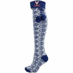 Cheap ⭐ Unbranded 👩 Women's ZooZatz Virginia Cavaliers Geometric Thigh High 🧦 Socks ⭐