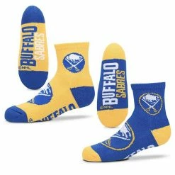 Promo ⌛ Unbranded Youth For Bare Feet Buffalo Sabres Two-Pack Quarter-Length Team 🧦 Socks ✨