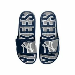Budget ❤️ Unbranded Men's FOCO New York Yankees Logo Gel Slide 🩴 Sandals ✨