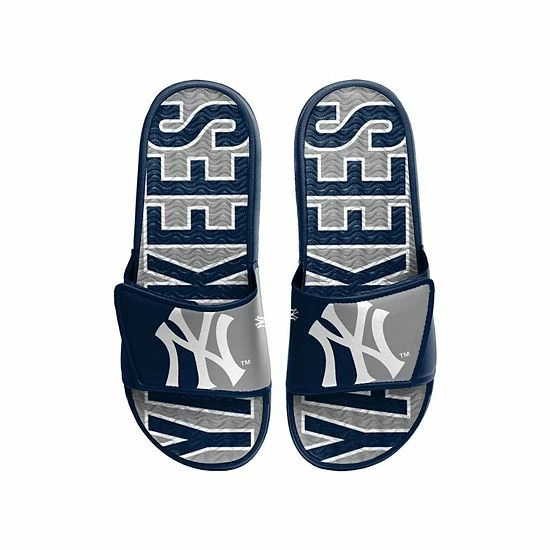 Budget ❤️ Unbranded Men's FOCO New York Yankees Logo Gel Slide 🩴 Sandals ✨