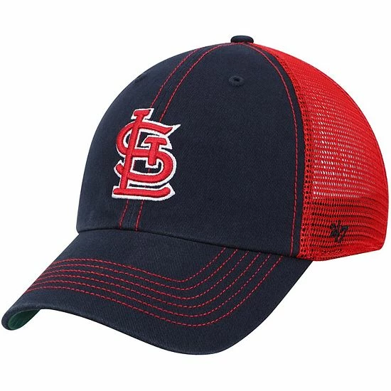Coupon 👏 Unbranded Men's '47 Navy/Red St. Louis Cardinals Trawler Clean Up Trucker Hat 😀 - Image 2