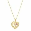 Cheapest 🛒 Unbranded Two Tone 10k Gold Rose Heart Pendant Necklace ⌛