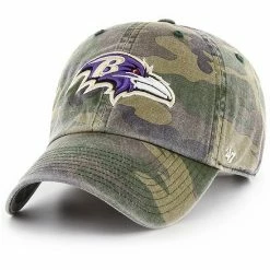 Promo ⭐ Unbranded Men's '47 Camo Baltimore Ravens Woodland Clean Up Adjustable Hat 🤩