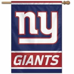 Cheapest 🔥 Unbranded WinCraft New York Giants 28" X 40" Wordmark Single-Sided Vertical Banner 🧨