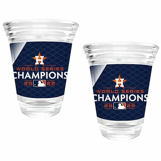 Brand new ๐ Unbranded Houston Astros 2022 World Series Champions Party Shot Glass Set ๐