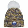 Best Sale 🔥 Unbranded 👩 Women's '47 Royal Buffalo Sabres Triple Cross Cuffed Knit Hat With Pom ❤️