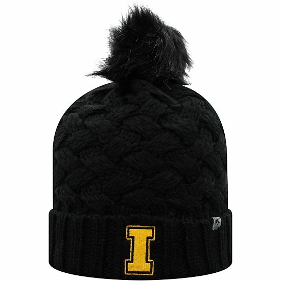 Top 10 ✔️ Unbranded 👩 Women's Top Of The World Black Iowa Hawkeyes Frankie Cuffed Knit Hat With Pom ⌛ - Image 3