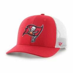 Best Pirce 🔥 Unbranded Youth '47 Red/White Tampa Bay Buccaneers Trucker Snapback Hat 😍