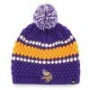 Coupon ⌛ Unbranded 👩 Women's '47 Purple Minnesota Vikings Leslie Beanie With Pom 🎉