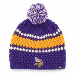 Coupon ⌛ Unbranded 👩 Women's '47 Purple Minnesota Vikings Leslie Beanie With Pom 🎉