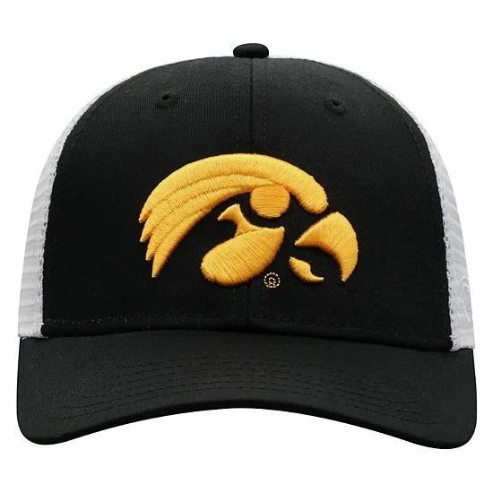 Flash Sale 🔥 Unbranded Men's Top Of The World Black/White Iowa Hawkeyes Trucker Snapback Hat 😀 - Image 3
