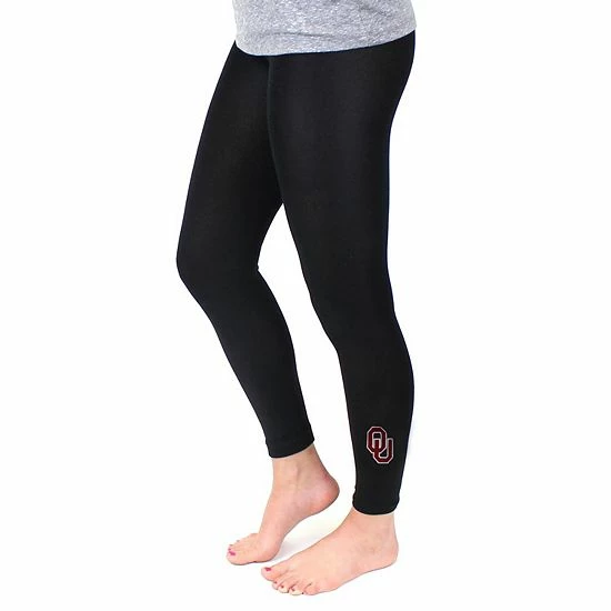 Cheapest 😉 Unbranded 👩 Women's ZooZatz Black Oklahoma Sooners Fleece Leggings ⌛ - Image 2
