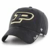 Flash Sale 😉 Unbranded 👩 Women's '47 Black Purdue Boilermakers Miata Clean Up Logo Adjustable Hat 🤩