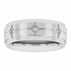 Best reviews of ⭐ Unbranded Men's Diamond Accent Stainless Steel Wedding Band 👏