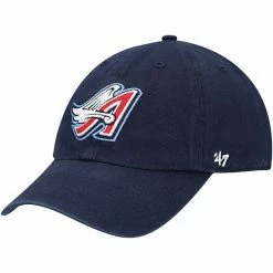 Outlet 🔥 Unbranded Men's '47 Navy California Angels 1997 Wings Logo Cooperstown Collection Clean Up Adjustable Hat 👏
