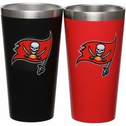 Cheapest 👏 Unbranded Tampa Bay Buccaneers Team Color 2-Pack Stainless Steel Pint Glass 🎁