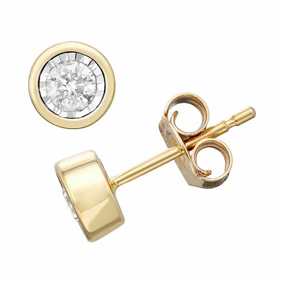 Cheap ๐ Unbranded 10k Gold 1/4-ct. T.W. Diamond Earrings Yellow ๐ฅฐ - Image 2