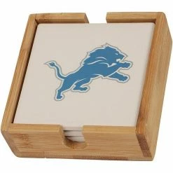 Brand new 💯 Unbranded Detroit Lions Four-Pack Team Logo Square Coaster Set ✔️