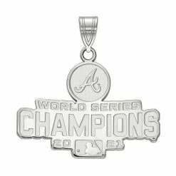Buy 🎁 Unbranded LogoArt Atlanta Braves 2021 World Series Champions Large Sterling Silver Pendant 🔥