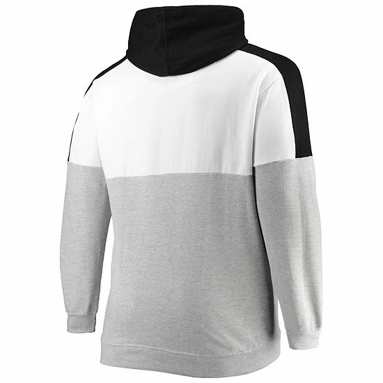 Coupon ๐ Unbranded Men's Black/Heathered Gray Pittsburgh Steelers Big & Tall Team Logo Pullover Hoodie ๐ - Image 4