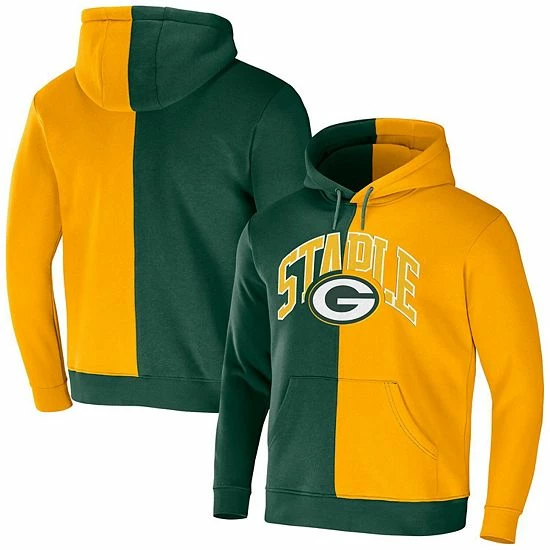 Flash Sale ๐ฏ Unbranded Men's NFL X Staple Hunter Green Green Bay Packers Split Logo Pullover Hoodie ๐ - Image 2
