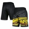 New 👏 Unbranded Men's Mitchell & Ness Black Golden State Warriors Big Face 4.0 Fashion Shorts 🔥