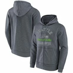Hot Sale 😀 Unbranded Men's NFL X Darius Rucker Collection By Fanatics College Navy Seattle Seahawks Slub Full-Zip Hoodie ⌛