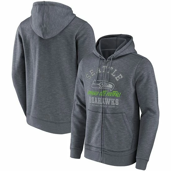 Hot Sale ๐ Unbranded Men's NFL X Darius Rucker Collection By Fanatics College Navy Seattle Seahawks Slub Full-Zip Hoodie โ