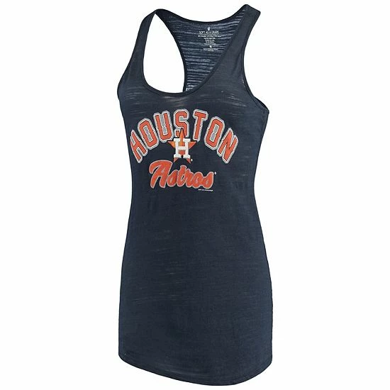 Coupon 🌟 Unbranded 👩 Women's Soft As A Grape Navy Houston Astros Multicount Racerback Tank Top 🎉 - Image 3