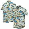 Deals ❤️ Unbranded Men's FOCO Cream Tennessee Titans Paradise Floral Button-Up 👚 Shirt 🥰