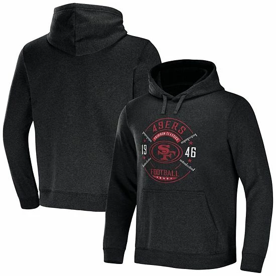 Promo ๐งจ Unbranded Men's NFL X Darius Rucker Collection By Fanatics Heather Charcoal San Francisco 49ers Radar Pullover Hoodie ๐