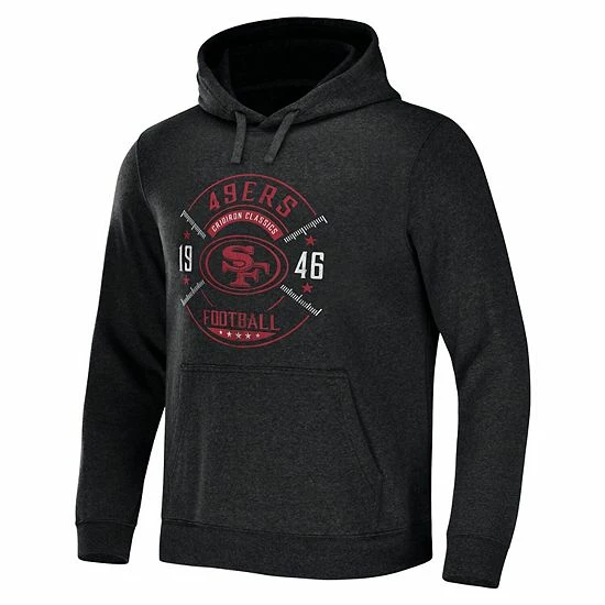 Promo ๐งจ Unbranded Men's NFL X Darius Rucker Collection By Fanatics Heather Charcoal San Francisco 49ers Radar Pullover Hoodie ๐ - Image 3