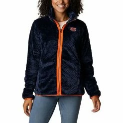 Cheapest 👍 Unbranded 👩 Women's Columbia Navy Auburn Tigers Fireside II Sherpa Full-Zip Jacket 🔔