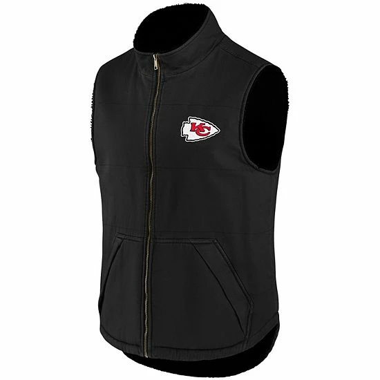 Wholesale 🥰 Unbranded Men's NFL X Darius Rucker Collection By Fanatics Black Kansas City Chiefs Sherpa-Lined Full-Zip Vest 🎉 - Image 3