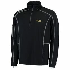 Budget 💯 Unbranded Men's Columbia Golf Black VCU Rams Shotgun Omni-Wick Quarter-Zip Pullover Jacket 💯