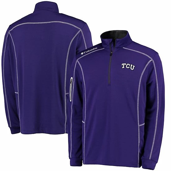 Hot Sale 🎁 Unbranded Men's Columbia Golf Purple TCU Horned Frogs Shotgun Omni-Wick Quarter-Zip Pullover Jacket 🔥 - Image 2