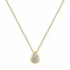 Cheap ✔️ Unbranded 10k Gold 1/10 Carat T.W. Diamond Teardrop Pendant Necklace 😍