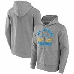 Best Pirce 🧨 Unbranded Men's NFL X Darius Rucker Collection By Fanatics Heathered Gray Los Angeles Chargers Slub Full-Zip Hoodie 🥰