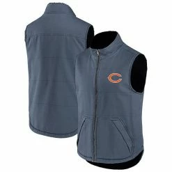 Cheapest 😍 Unbranded Men's NFL X Darius Rucker Collection By Fanatics Navy Chicago Bears Sherpa-Lined Full-Zip Vest 🧨