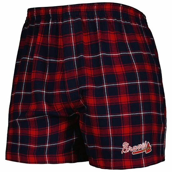 Best Sale ๐ Unbranded Men's Concepts Sport Navy/Red Atlanta Braves Ledger Flannel Boxers โ - Image 3