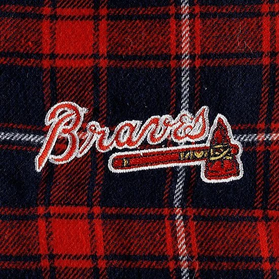 Best Sale ๐ Unbranded Men's Concepts Sport Navy/Red Atlanta Braves Ledger Flannel Boxers โ - Image 5