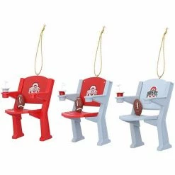 Promo ✨ Unbranded Ohio State Buckeyes 3-Pack Stadium Seat Ornament Set ✔️