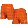 Cheap 🔥 Unbranded Men's Concepts Sport Orange/White Miami Dolphins Ledger Flannel Boxers 🛒